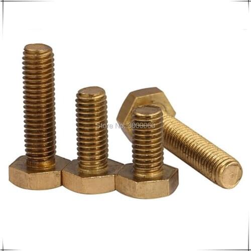 M4 M5 DIN933 Brass Hex Head Bolt 100pcs/lot
