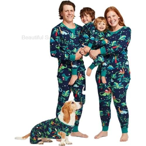 Christmas Deer Family Sleepwear Pajamas Sets for Adult Kids Outfits Matching Set Santa Claus Baby Girls Boys Dog Clothes Sets
