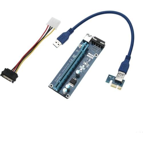 Notebook Smartphone Expansion Converter USB 3.0 PCI-E Express 1x to16x Extender Riser Card Adapter for Bitcoin Miner Mining