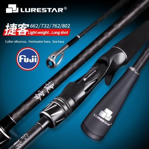 LURESTAR Spinning Casting Fishing Rod 1.98m 2 Section Lure WT 3-28g Line 4-18lb L/ML/M/MH Power F Action Lure Rod Saltwater Rods