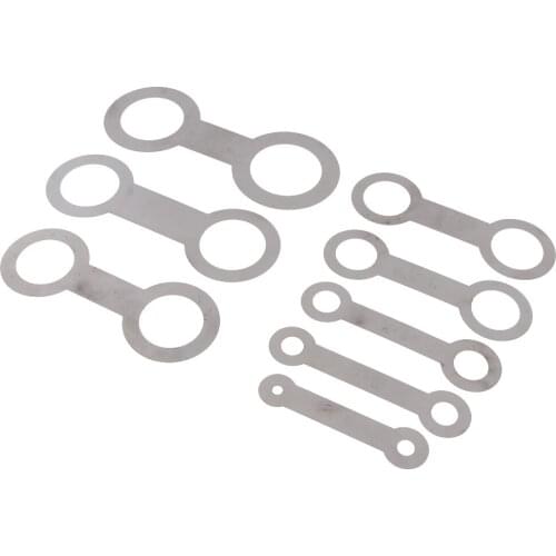 8 Pieces Silver Saxophone Woodwind Instrument Leather Pads Repair Tools for Pad Iron