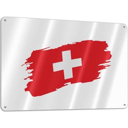 Switzerland Swiss Poster Funny Art Decor Vintage Aluminum Retro Metal Tin Sign Painting Decorative Signs 20x30cm
