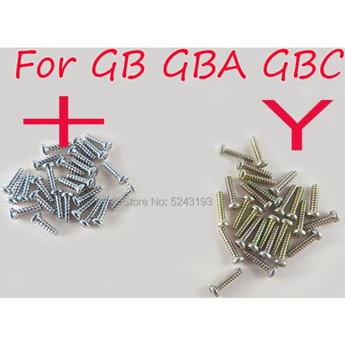 10PCS For GB GBA GBC Game Console Shell Case Triangle Screws Replacement For Gameboy + screws cross screws Y Tri Wing Screw