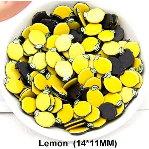 100pcs/lot Small Size Fresh Fruits Lemon Orange Flatback Planar Resin Cabochon DIY Craft Hair Bow Center Accessories