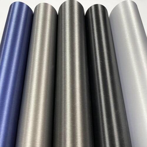 50cm*600cm Car styling Silver Matte Brush Metallic Vinyl Film Car Wrapping Sticker Decal Bubble Free Brushed Foil for Motorcycle