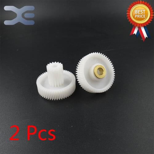 2Pcs Meat Grinder Parts Gear Plastic Copper Gear Diameter 45MM/17.6MM Teeth 54/16 New Unused Free Shipping
