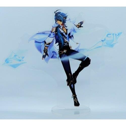 Anime Kaeya Alberich Figurine Hot Game Genshin Impact 2D Standing Figure Acrylic Stand Model Plate Desk Decor Standing Drop Ship