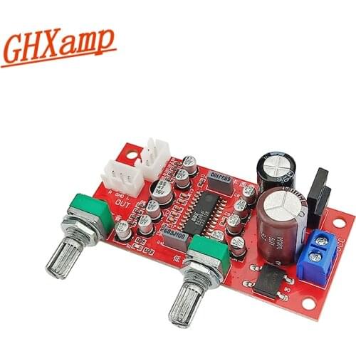 GHXAMP Audio Tone Preamplifier Board Preamp Signal BA3884BBE Sound Effect Exciter Improve Treble Bass Clarity AC9-16V 1pc