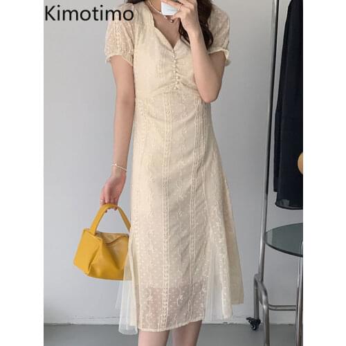 Kimotimo Summer Dresses With Buttons