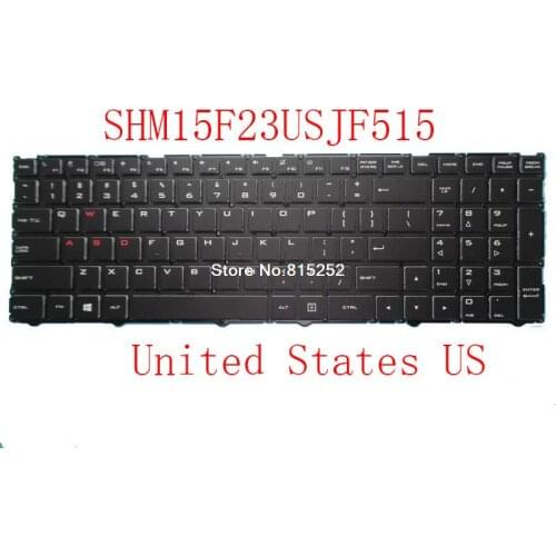 Laptop Keyboard For Shuttle SHM15F23USJF515 82R-15B030-4018 15F2JF511USL-B United States US New Black No Backlit film