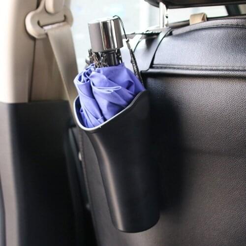 2019 New Arrival Auto Car Interior Umbrella Holder Barrel Storage Box Case Garbage Can Black Small Storage Box