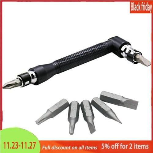 Mini 6.35mm L Shape Double Head Tube Wrench Hexagon Wrench for Screwdriver Tips Routine Utility Tool Wrench Set repairing