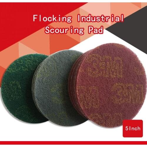 Scouring Pad Polishing Pad 5-inch 240/400/1000 Grit Self-adhesive Disc Industrial Heavy Duty Nylon Cleaning (Pack of 15)