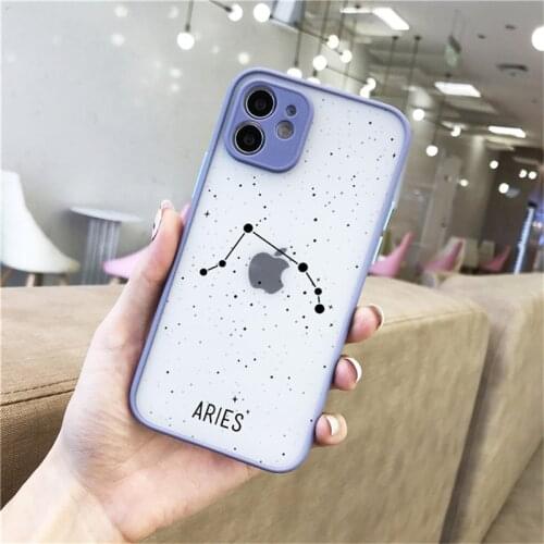 Fashion Constellations Pattern Phone Cases For iphone 11 12 Pro Mini X XR XS 7 8 Plus SE 2020 Soft TPU Camera Protective Cover