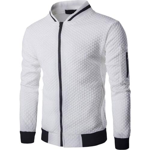 Mens Veste Zipper Jacket Casual Jacket 2020 Autumn New Trend White Fashion Mens Jackets Clothes