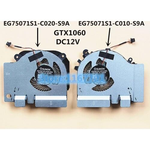 New Original Laptop/Notebook CPU/GPU Cooler Cooling Fan For XiaoMi MI 15.6 GTX1060 EG75071S1-C020-S9A EG75071S1-C010-S9A DC12V