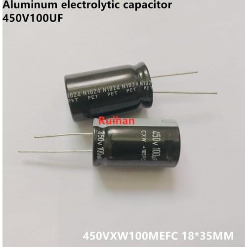 Original new 100% 450V100UF 18X35 aluminum electrolytic capacitor 450VXW100MEFC 100UF 450V (Inductor)