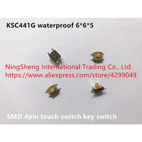 Original new 100% KSC441G waterproof 6*6*5 patch 4pin touch switch key switch