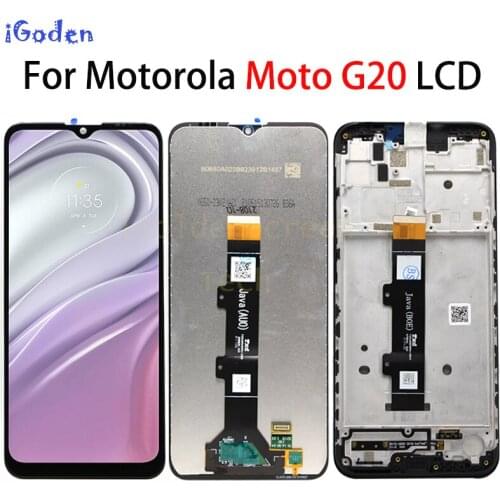 Original 6.5'' For Motorola Moto G20 Display With Touch Screen Digitizer Assembly For Moto G20 LCD Pantalla XT2128-1 XT2128-2