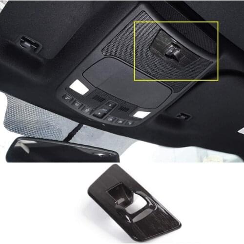 Car Rear Small Window Lift Panel Switch Button Covers Trim Frame Accessories for Ford F150 2015 -2020,black Wood Grain