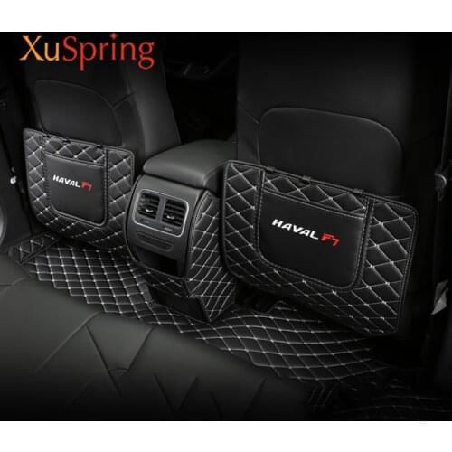 For Haval F7 2019 2020 Rear Seat Front Anti-kick Protective Mat Pad Case Cover Stickers Dust-proof Car Styling