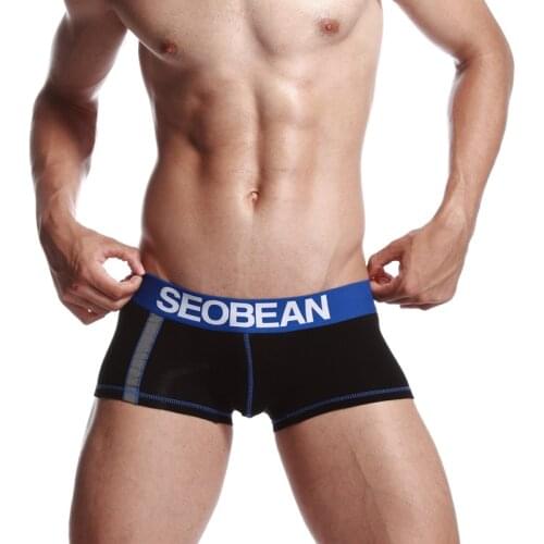 SEOBEAN Unique Mens Reflective boxer Shorts Night light Underwear Pajama Shorts Cotton Fluorescence boxers neopreno hombre