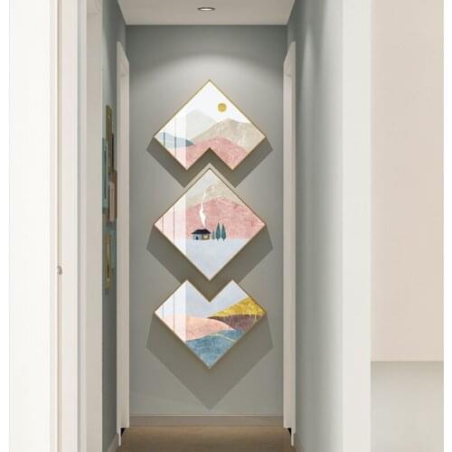 Modern Study Minimalist Porch Wall Photo Frame Decorations Home Entrance Ornaments Nordic Style Living Room Aisle Wall Mural