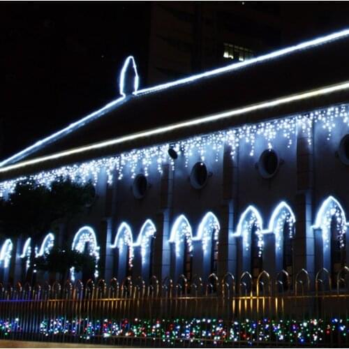4M 96leds icicle light LED Home Party Christmas Decoration AC 220v/110V Fairy Wedding Curtain Garlands string Lights