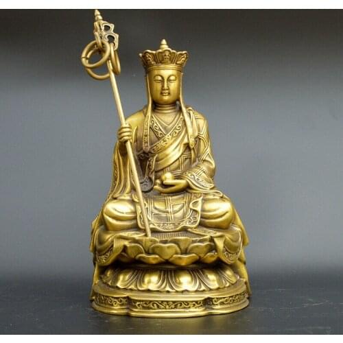Exquisite China collection handwork brass King of the Inferno Bodhisattva statue