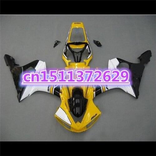 Yellow black white Fairings for YZF R6 2003 2004 2005 YZF-R6 03 04 05 YZFR6 600 03-05 fairing kit YZFR6 600 03-05-Dor D