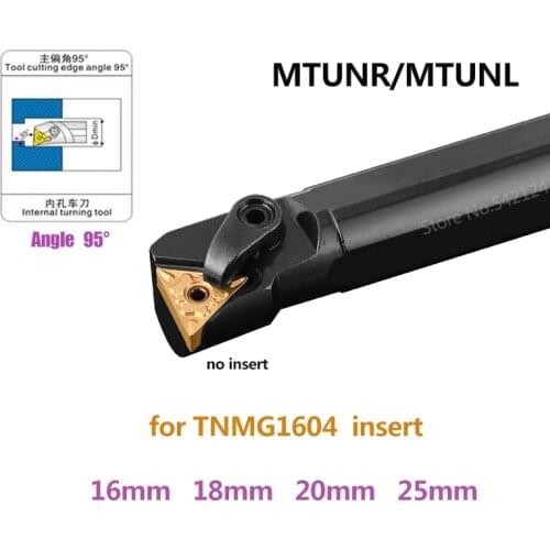 1PC S16Q S18Q S20R S25S MTUNR16 MTUNL16 CNC Lathe Cutting Tools MTUNR Bar Internal Turning Tool Holder for TNMG Carbide Inserts
