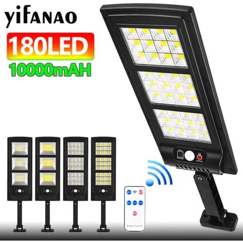 180 144 LED Oversized Solar Floodlights for Garden 5000LM Security Motion Sensor Lights with Remote 3Modes Solar Lights Outdoor