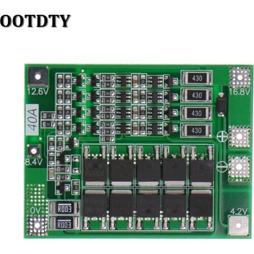 4S 40A 18650 Lithium Li-ion Battery Charger Protection Board PCB BMS w/Balancer For Drill Motor 14.8V 16.8V Lipo Cell Module