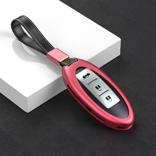 Car Aluminium Alloy Key Holder Cover Case Shell Chain For Infiniti q70 qx50 q50l qx30