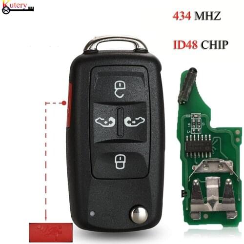 Kutery 5psc/Lot Folding Remote Car Key For FIAT 433/434MHZ ID46 PCF7941/PCF7946 Chip 2/3 Buttons Black/Blue With Uncut Blank