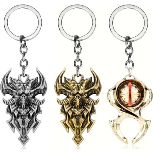 Game Jewelry Diablo 3 Keychain Watchmen Guardian Horadrims Amulet Keyring Key Chains Metal Alloy Key Ring Bag Car Key Holder