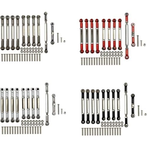 For MN D90 D91 D96 D99S MN99S MN90 1/12 RC Car Upgrade Accessories Metal Pull Rod Steering Link Rod Set Parts
