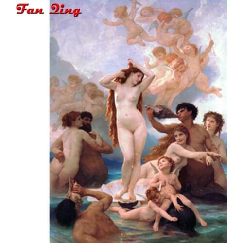 Famous Painter Bouguereau "The Birth of Venus" 5D DIY Diamond Painting Full Square/Round Diamond Embroidery Rhinestones picture