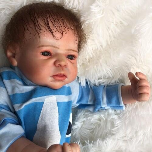 Soft silicone reborn baby doll 55cm collectible Boutique bebes reborn rich hand painted newborn dolls bebe alive bonecas