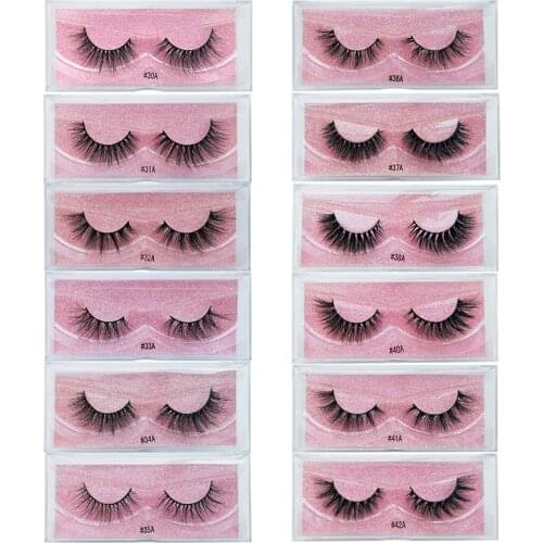 Wholesale False Eyelashes 20/30/40/100 pairs messy Mink Eyelashes In Bulk real Mink Lashes Natural soft cilios maquiagem Makeups