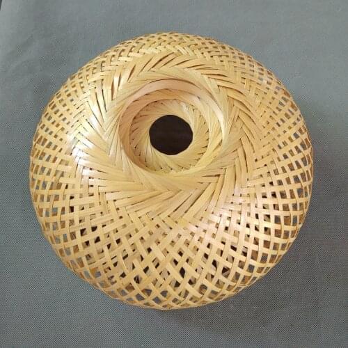Original Bamboo Wicker Rattan Lampshade Hand-Woven double layer bamboo dome lampshade Asian Rustic Japanese Lamp Design