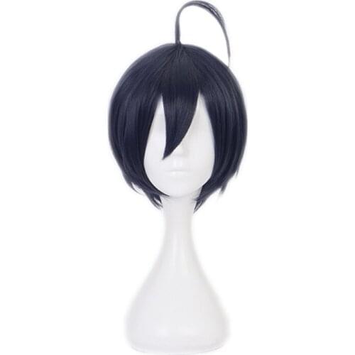 Danganronpa V3: Killing Harmony Shuichi Saihara Cosplay Wigs Short Heat Resistant Synthetic Hair Dangan Ronpa Wig + Wig Cap
