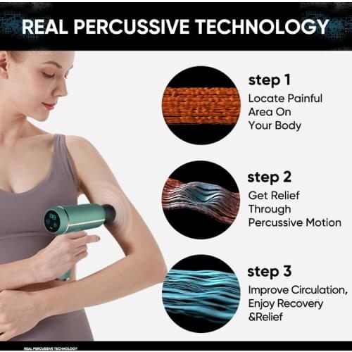 Mo gun deep tissue percussion muscle electric full body massager relax pain relieve exercise slimming shaping
