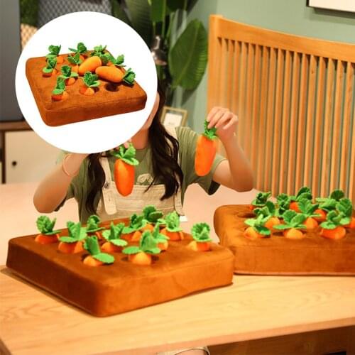 Carrot Plush Toy Montessori Toys for 1 Year Old Toddlers Creative Pull Up Carrots Plush Toy