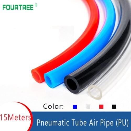 Wholesale 15 Meters PU High Pressure Pneumatic Components Hose OD 4/6/8/10/12/14/16mm Pipe Tube Air Pump Trachea