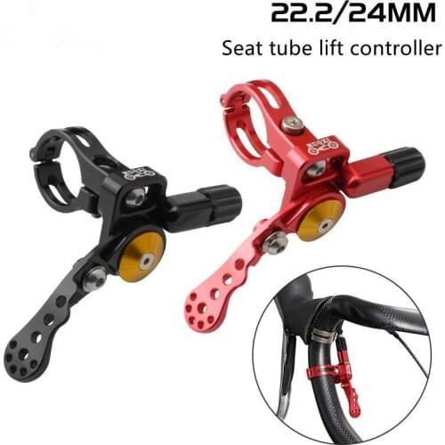 MTB Dropper Seatpost Lever Road Bike Seat Post MTB Telescopic Seat Post Bicycle Handlebar Dropper Seatpost Controller 22.2/24MM