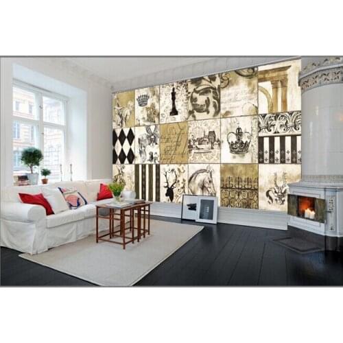 Custom papel DE parede para quarto pattern puzzle for the sitting room TV wall vinyl which papel DE parede