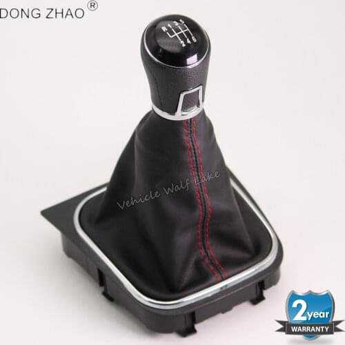 For VW Golf 5 6 Golf A5 MK5 Golf A6 MK6 R32 GTD GTI 2004-2013 Car 5 Speed 6 Speed Gear Stick Level Shift Knob With Leather Boot
