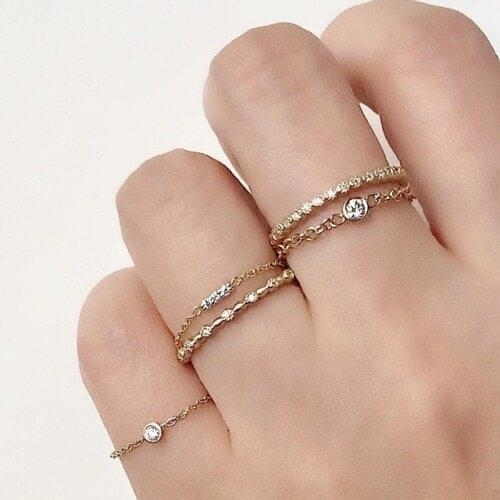 925 sterling silver jewlery wholesale factory delicate three stone bar tiny 5mm bar small bar skinny chain silver midi ring