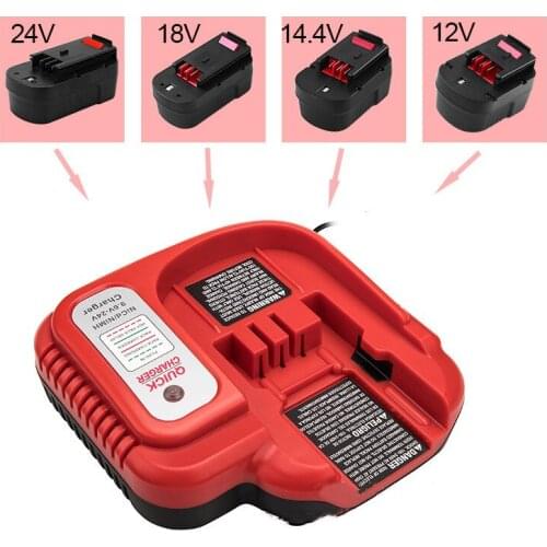 Replacement Battery Charger For Black & Decker Ni-CD Ni-MH Battery Multi-Volt 9.6V/12V/14.4V/18V Fast Battery Charger